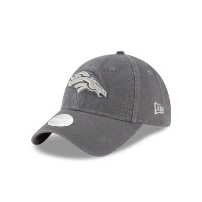 Grey Denver Broncos Hat - New Era NFL Preferred Pick 9TWENTY Adjustable Caps USA5408372